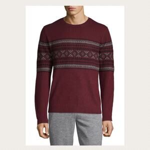 Saks Fifth Avenue Cashmere Geometric Print Sweater Size XL